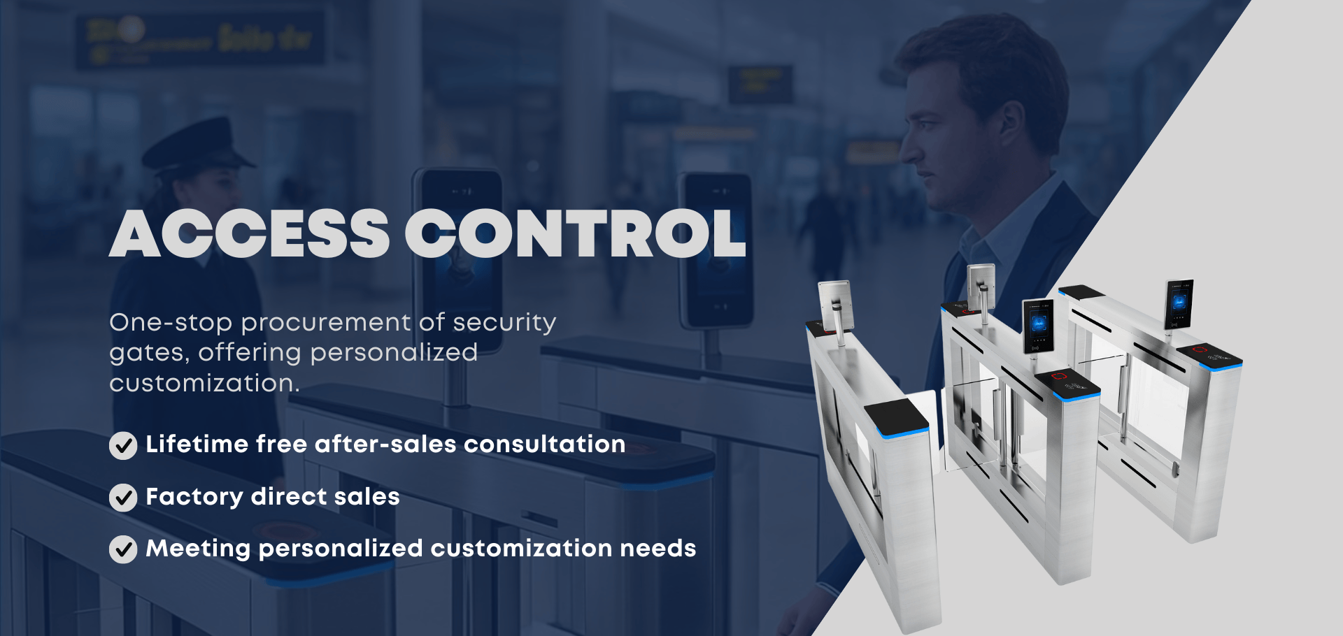 YADE Person Passing Through Intelligent Security Check Gate for Safety Inspection